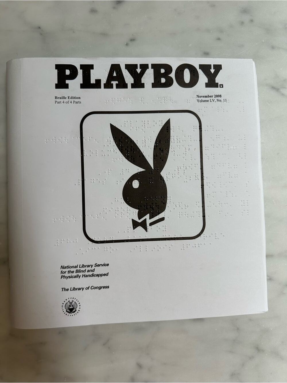 Near-Vintage 2008 PLAYBOY Braille Edition Magazine Part 4 of 4